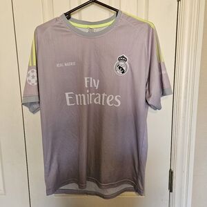 Real Madrid Fly Emirates Soccer Jersey